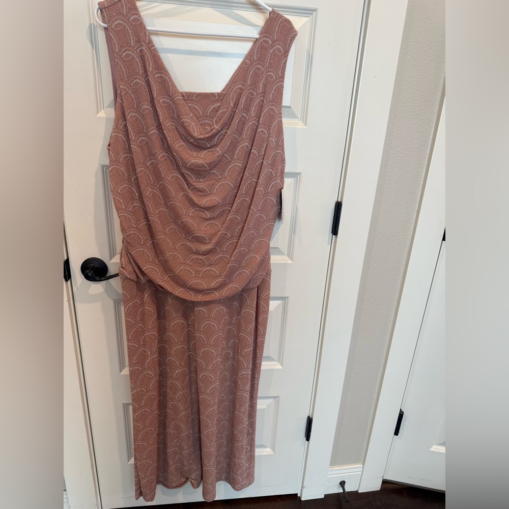 Enfocus Studio Mauve Draped Midi Dress